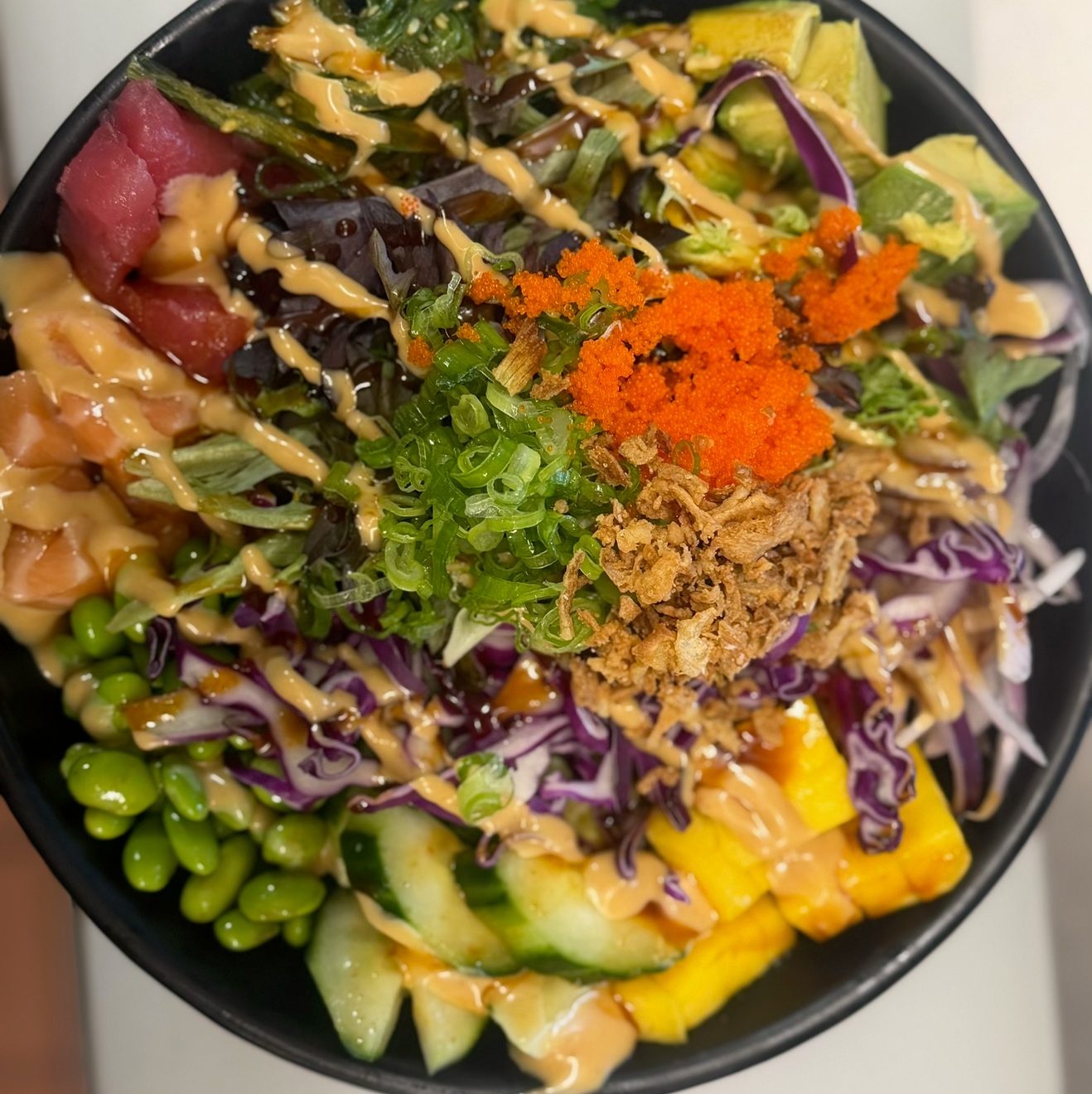 Tuna & Salmon Poke Bowl.